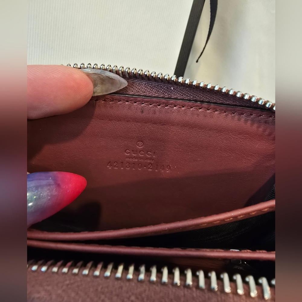 Gucci Supreme Blooms Pink and Brown Wallet/ Card Case - Picture 4 of 8
